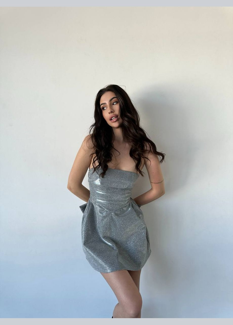 Графитовое праздничный, откровенный, коктейльное, вечернее платье женское No Brand однотонное