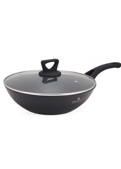 Сковорода WOK с крышкой 30 см с мраморным покрытием (EB-14102) Edenberg (323210288)