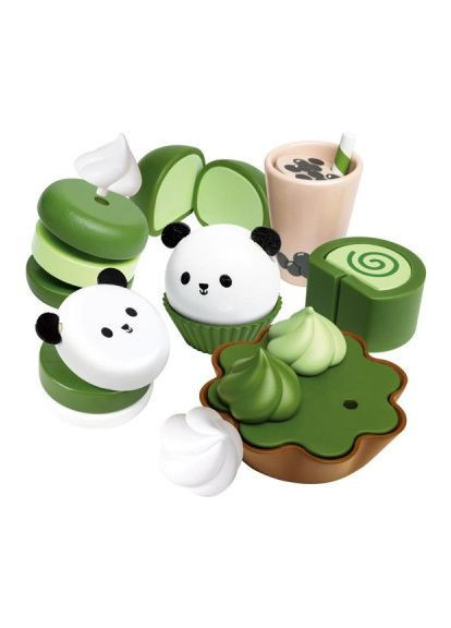 Игровой набор продукты Десерты из зеленого чая (E3195) Hape продукти Десерти із зеленого чаю (357491116)