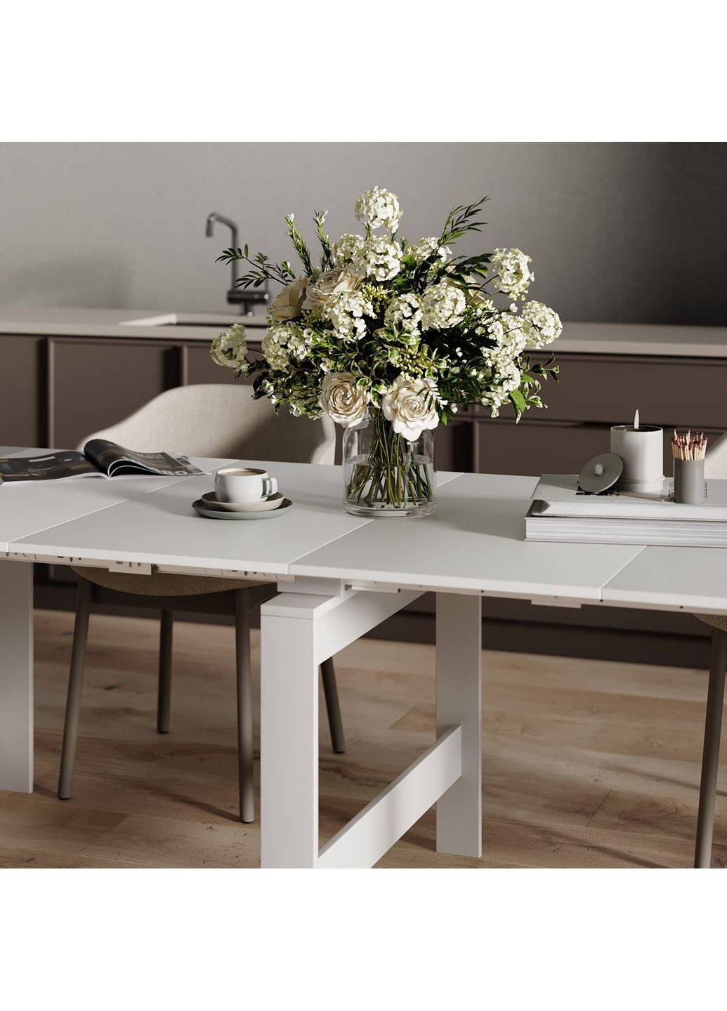 Стіл-трансформер Python розібраний 2400x750x900 Білий (TB22010000000) Art In Head (337309266)