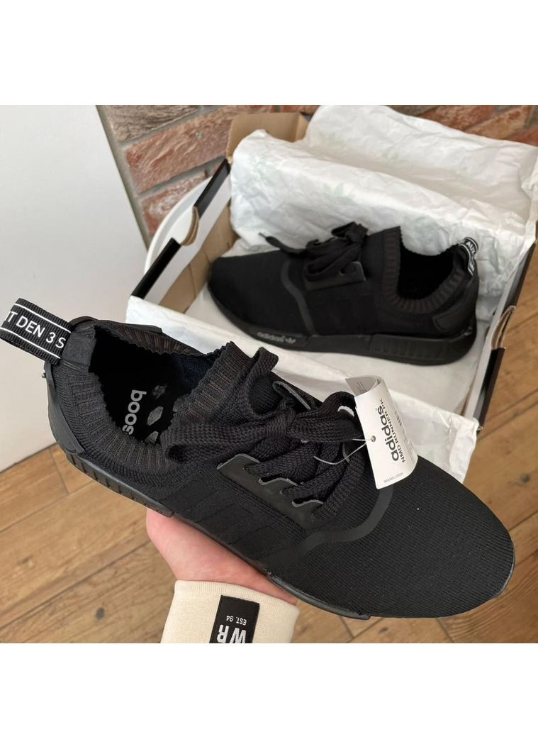 Чорні Осінні кросівки чоловічі adidas nmd black 2 адідас No Brand