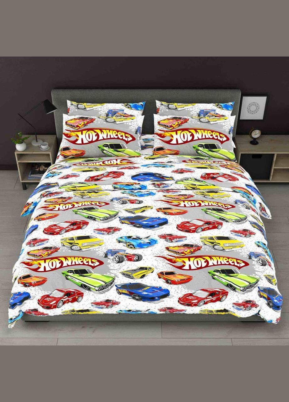 Постельное белье хлопковое Хотвис Полутораспальное 180 x 220 Бязь Белое 70 х 70 No Brand (303677701)