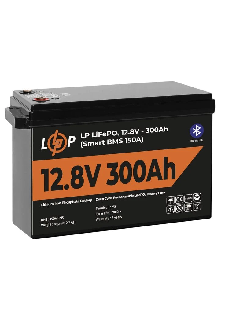 Акумуляторна батарея 12.8V 300 AH (3840Wh) с BT (Smart BMS 200A) LiFePO4 LogicPower (315435719)