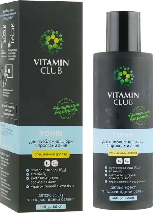 Тоник для проблемной кожи лица с проявлениями акне 150ml (756365-3754) VitaminClub (368605477)