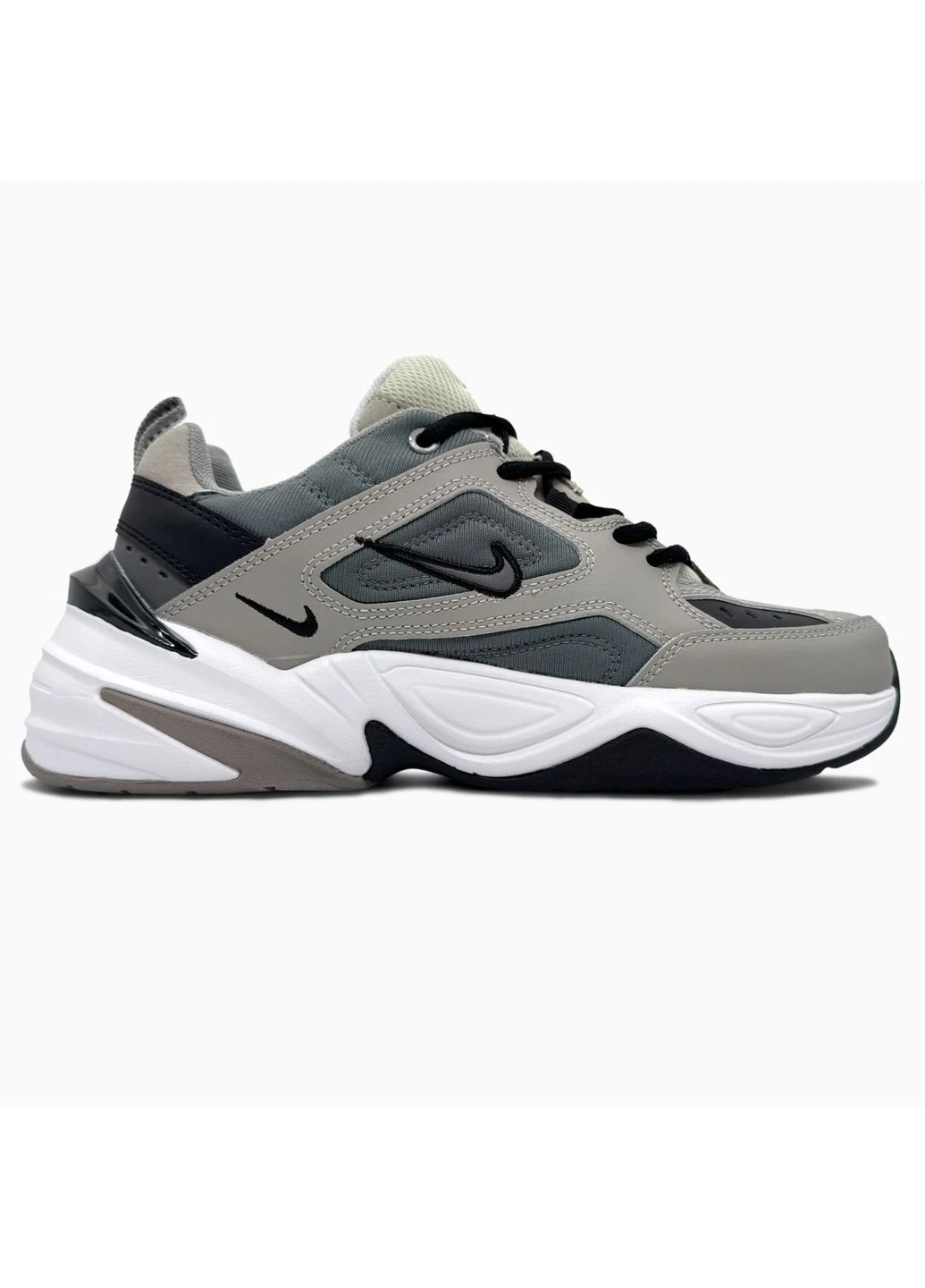КРОСІВКИ ЖІНОЧІ NIKE M2K BLACK/GREY НАЙК М2К ТЕКНО ЧОРНІ No Brand чорні демісезони (392027150)