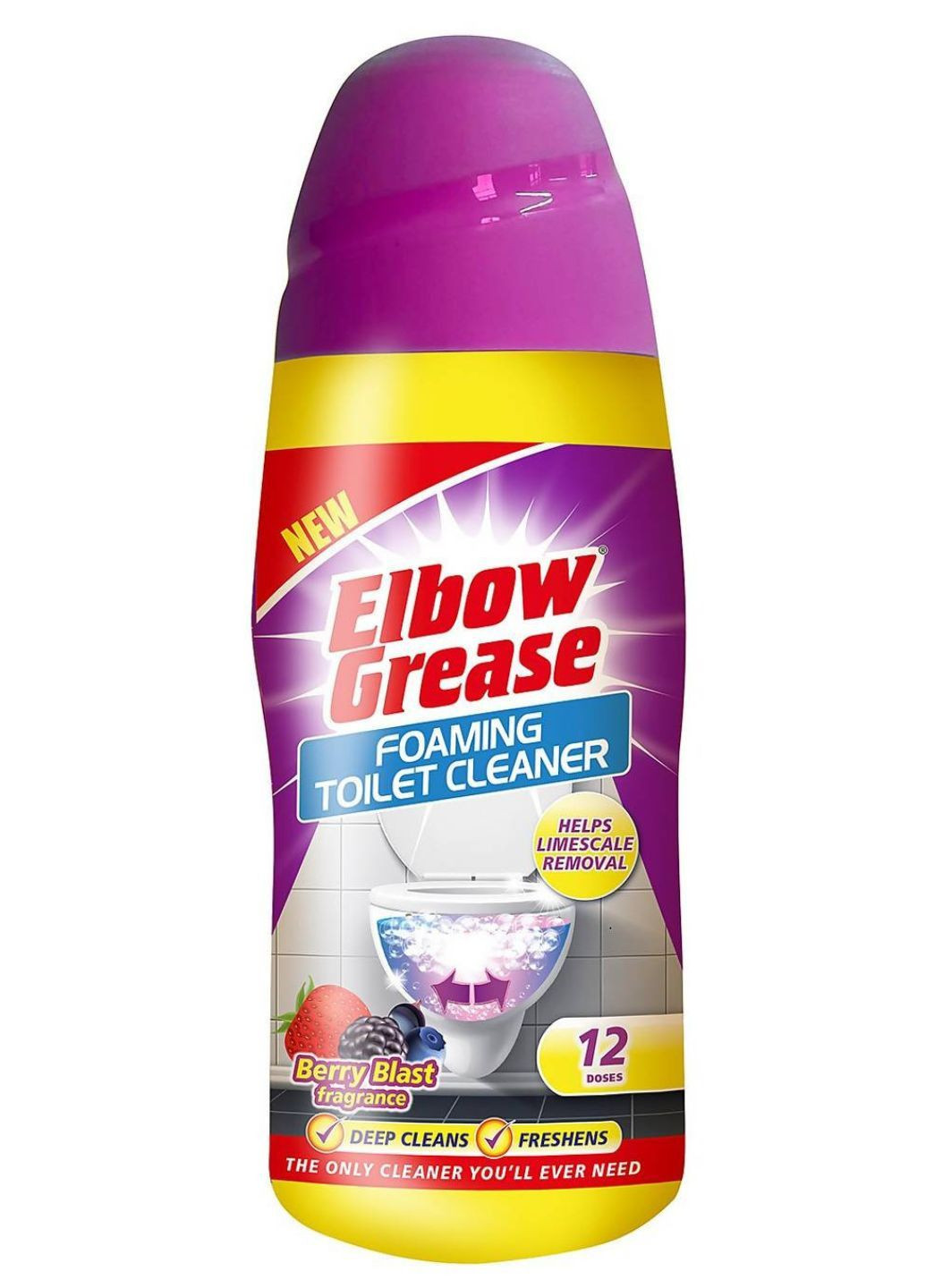 Пенный порошок для чистки унитазов Foaming Toilet Cleaner Ягодный Микс 500г Elbow Grease (294099862)