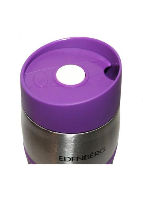 Термокружка EB621 с силиконовым ободком 380мл Фиолетовая Edenberg (303776771)