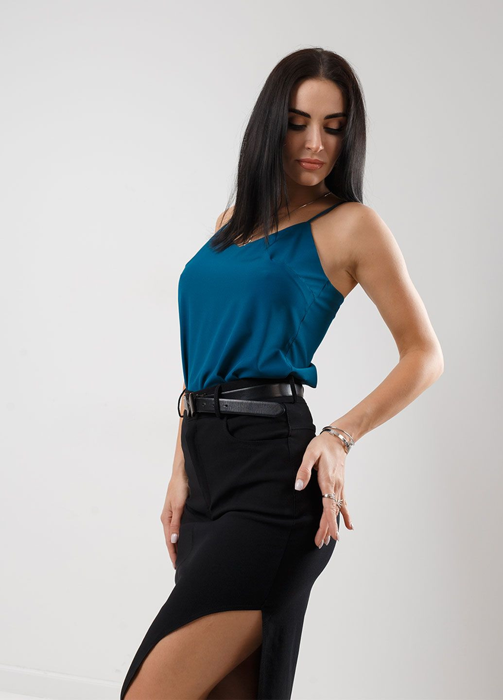 Морской волны женская летняя блузка Fashion Girl Infiniti