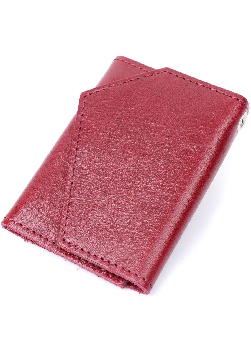 Вместительная женская кожаная ключница 11642 Бордовый Grande Pelle (331907184)