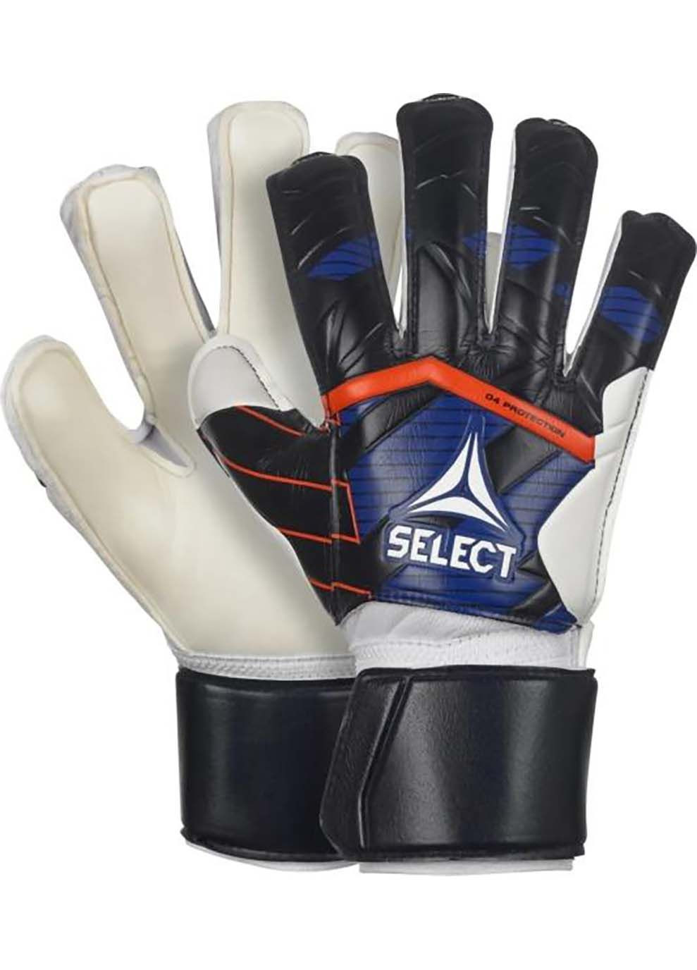 Перчатки вратарские GOALKEEPER GLOVES 04 PROTECTION v24 синий, белый Дет Select (367598502)