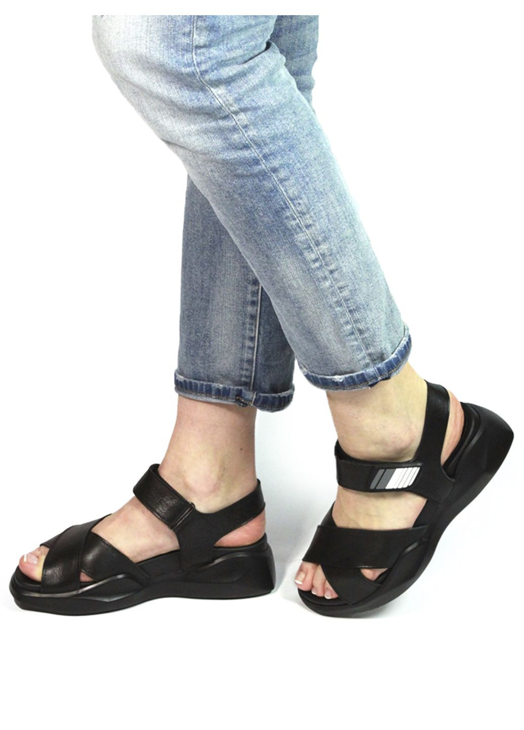 Жіночі шкіряні босоніжки на платформі It-Girl (350874631)