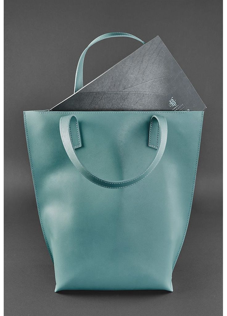 Шкіряна жіноча сумка D.D. бірюзова BlankNote шоппер (348359177)