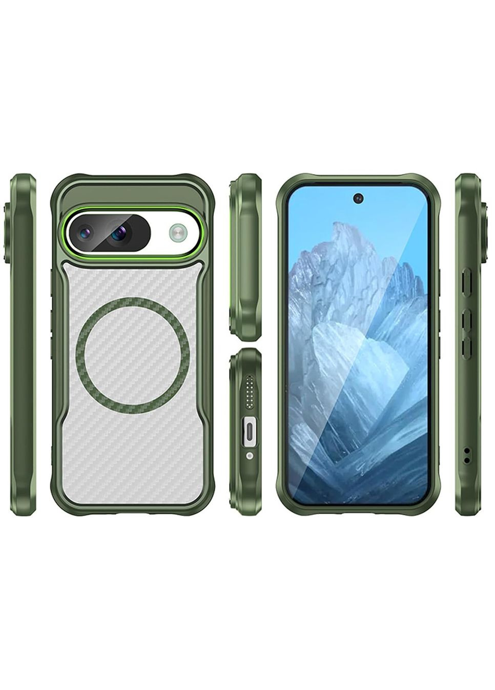 Чехол Hybrid для Google Pixel 9 Green Lenuo (361903453)