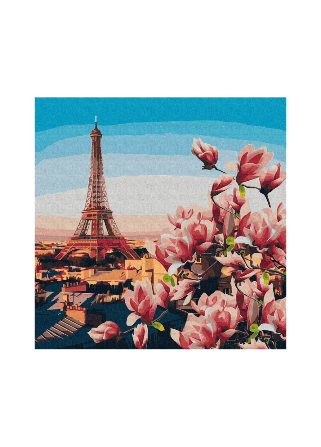 Картина за номерами "Паризькі магнолії", 50х50 см, КНО3601 IDEYKA (292145655)