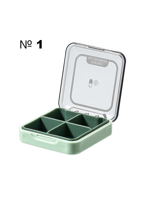 Карманная таблетница на 4 отделения Pill organizer №1 No Brand (338400926)