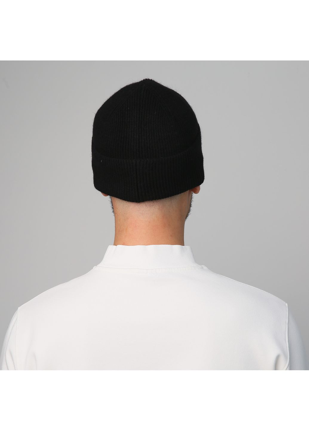 Шапка по голові чоловіча вовна чорна ERIC 947-437 LuckyLOOK 947-437M (322790017)