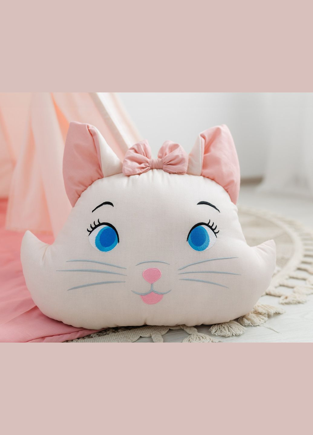 Вігвам для дітей Пухнасті друзі Пудровий з об'ємним ковриком. Повний комплект No Brand (316256956)