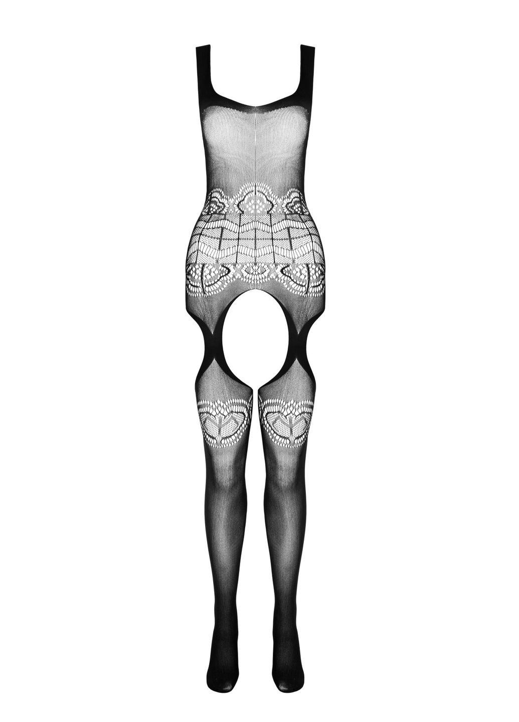 Бодистокинг ECO BS005 red, плотный, открытый доступ, имитация подвязок Passion (297573831)