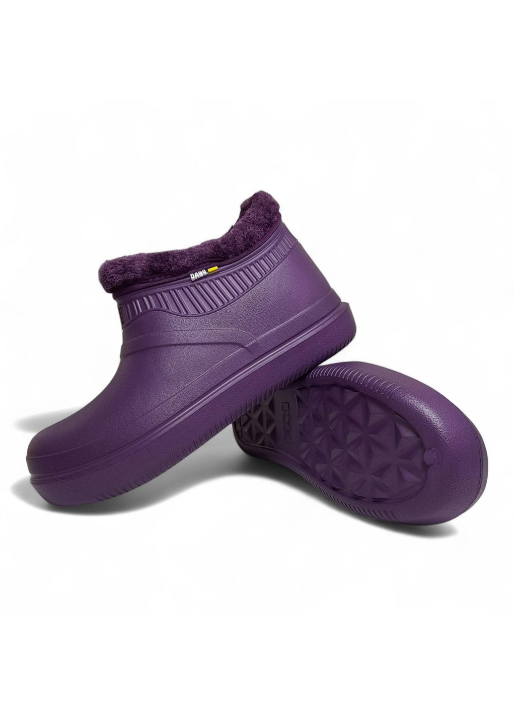 Жіночі високі утеплені калоші Style з декоративним хутром розмір (26 см) фіолетові Dago (362486897)