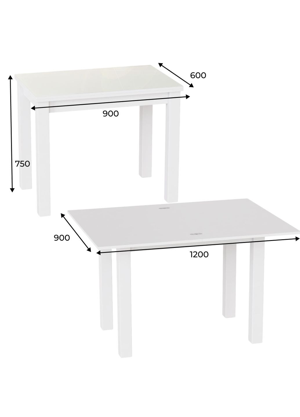 Стол-трансформер Dinner Glass 900x750x600 Дуб сонома/Венге ноги/Бежевое стекло (TB16131300204) Art In Head (337309279)