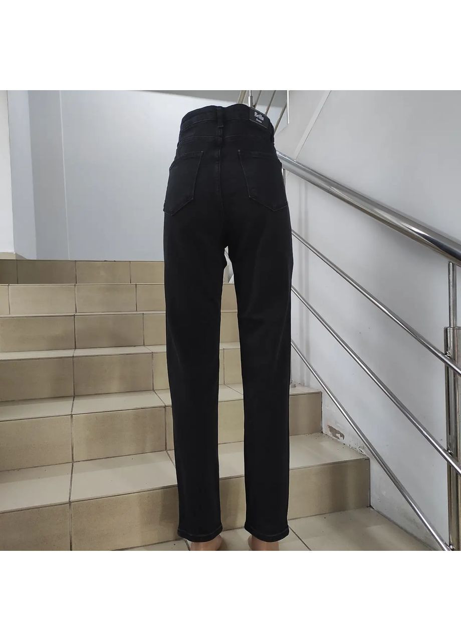 Джинсы женские МОМ стрейч суженные батал удобные укороченные серые No Brand - (370137965)