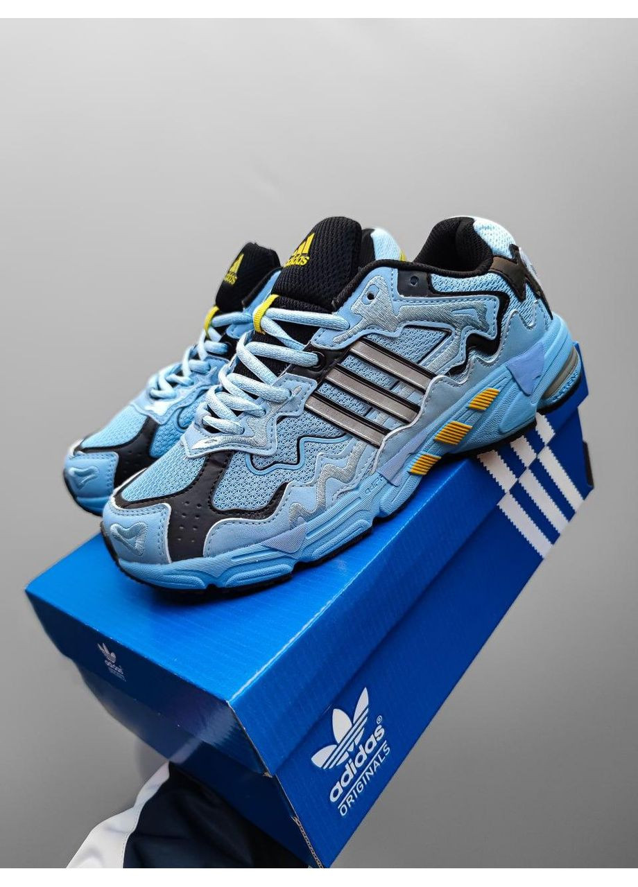 Чорні Осінні кросівки чоловічі adidas x bad bunny response blue black адідас бед бані No Brand