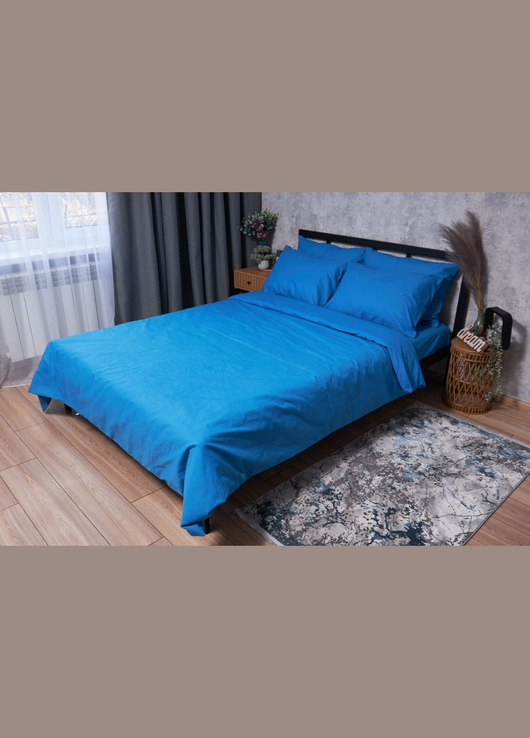 Комплект постельного белья Бязь Gold Люкс «» полуторный евро 160х220 наволочки 2х40х60 (MS-820001688) Moon&Star Sapphire (285717954)