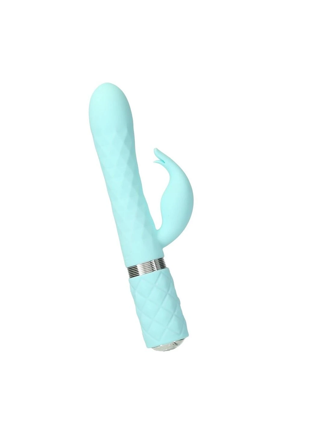 Роскошный кролик с ротацией и вибрацией Lively, Teal, кристалл Сваровски, тройной отрост Pillow Talk (292786509)