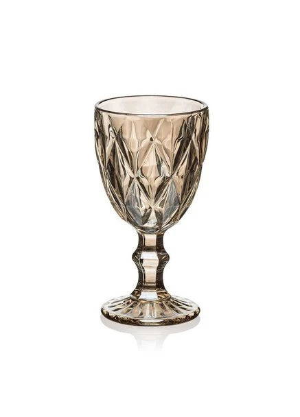 Набір келихів для вина Glassware 6 шт. Подарункові кольорові скляні фужери для коктейлів 300 мл Gold A-Plus (379850066)