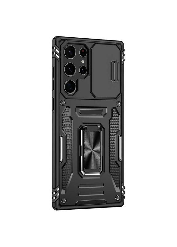 Ударостійкий чохол Camshield Army з кільцем для Samsung Galaxy S25 Ultra Чорний Epik (372499318)