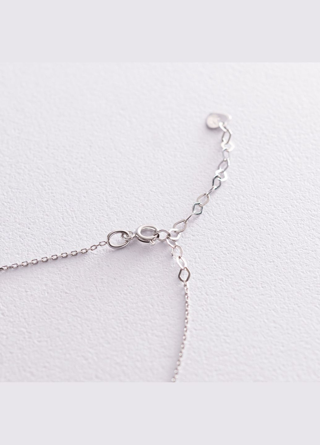 Кольє Сердечко в білому золоті кол01828 40 Oniks (264644561)