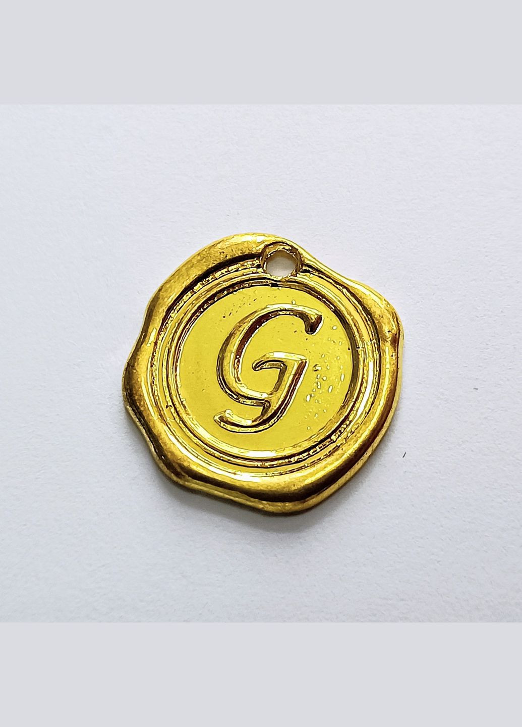 Подвеска Кулон штамп английского алфавита буква Античное золото 18 мм G Finding (365875824)