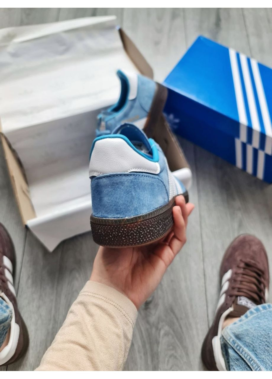 Синій кросівки чоловічі adidas handball spezial light blue адідас спеціал сині демісезон No Brand