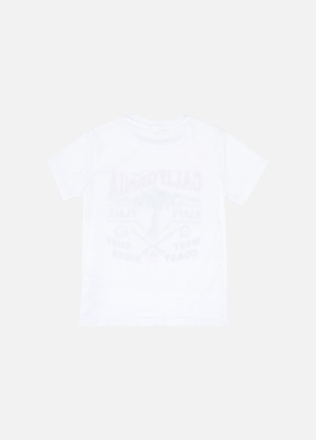Біла літня футболка з коротким рукавом для хлопчика колір білий цб-00246163 No Brand
