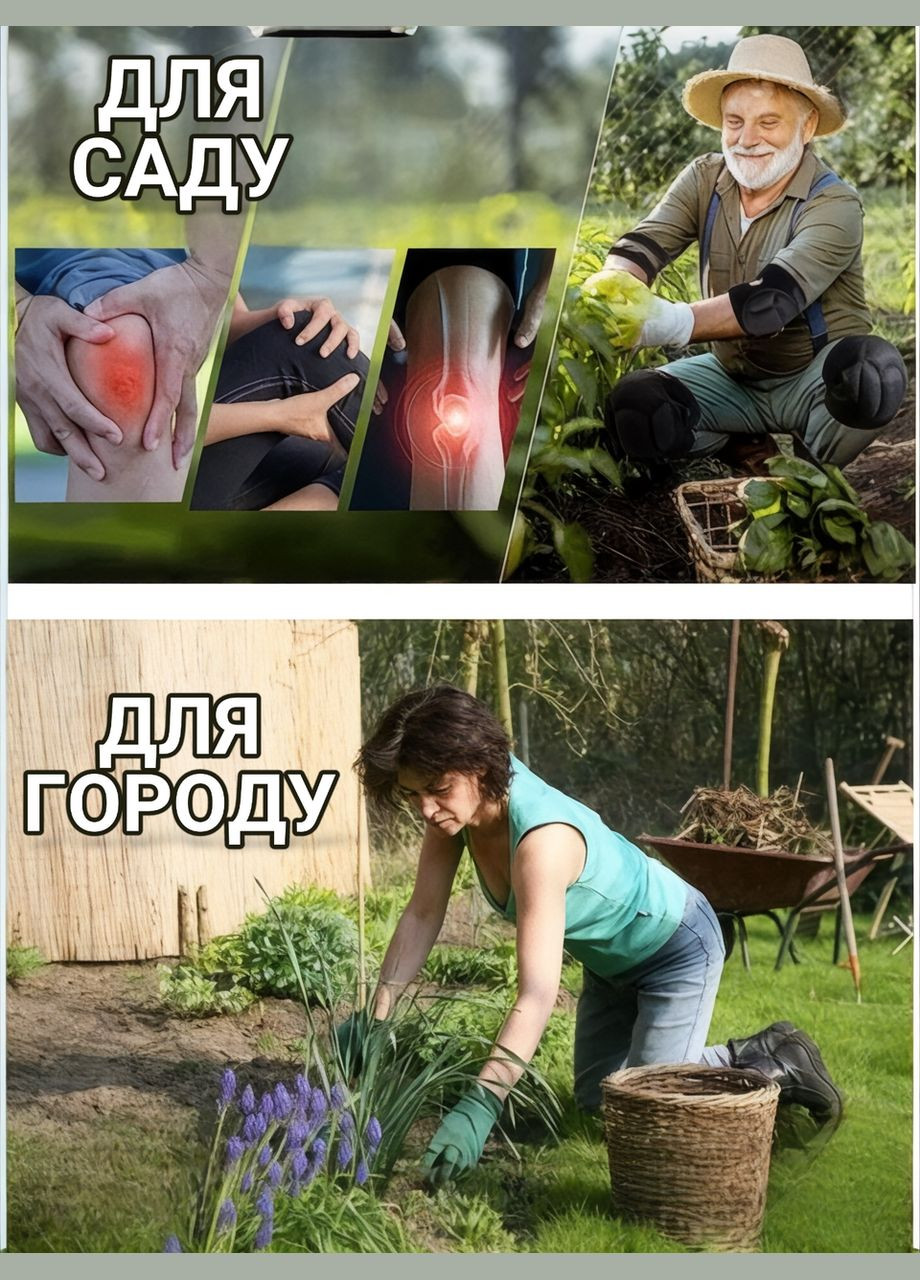 Наколінники будівельні садові захисні для городу дачі саду роботи робочі будівельних садових робіт спортивні N205 No Brand (331739735)