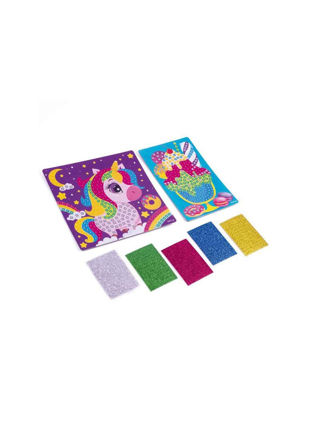 Набор для творчества с блестящей мозаикой «Единорог и мороженое» VT4511-12 Vladi toys (366546407)