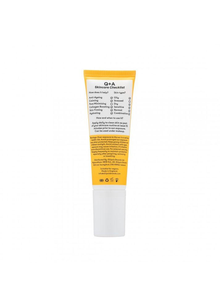Q+A Антивозрастной солнцезащитный крем для лица Peptide Anti-Ageing Daily Sunscreen 50ml — Крем, Великобритания (297869602)