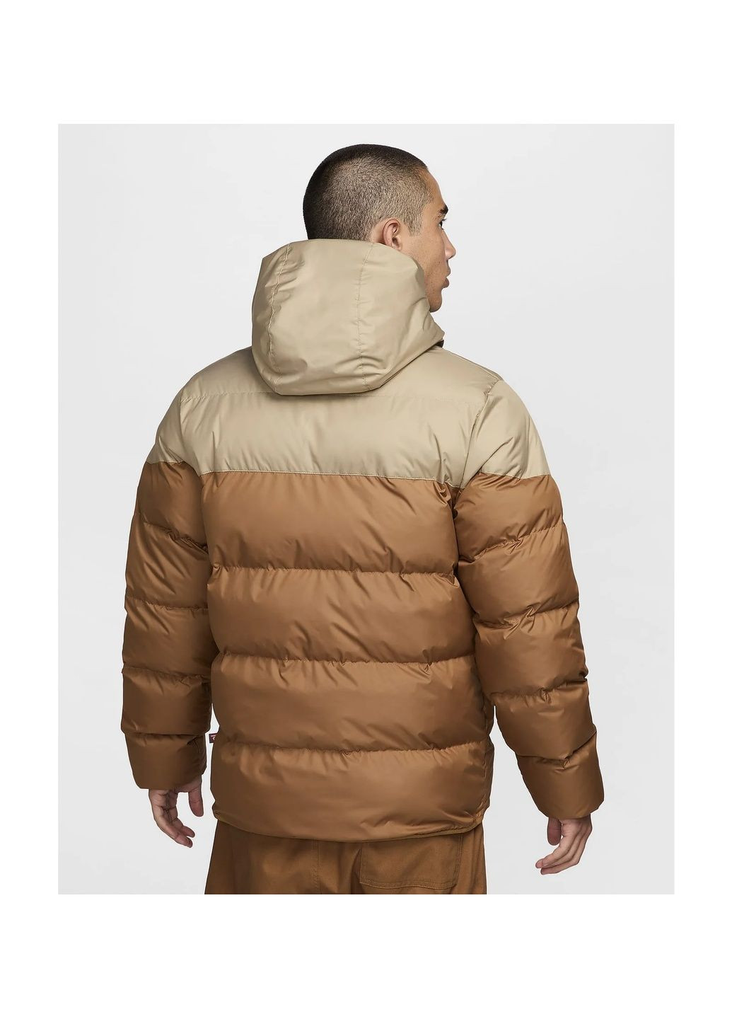 Коричнева куртка чоловіча windrunner primaloft storm-fit hooded puffer brown fb8185-248 Nike