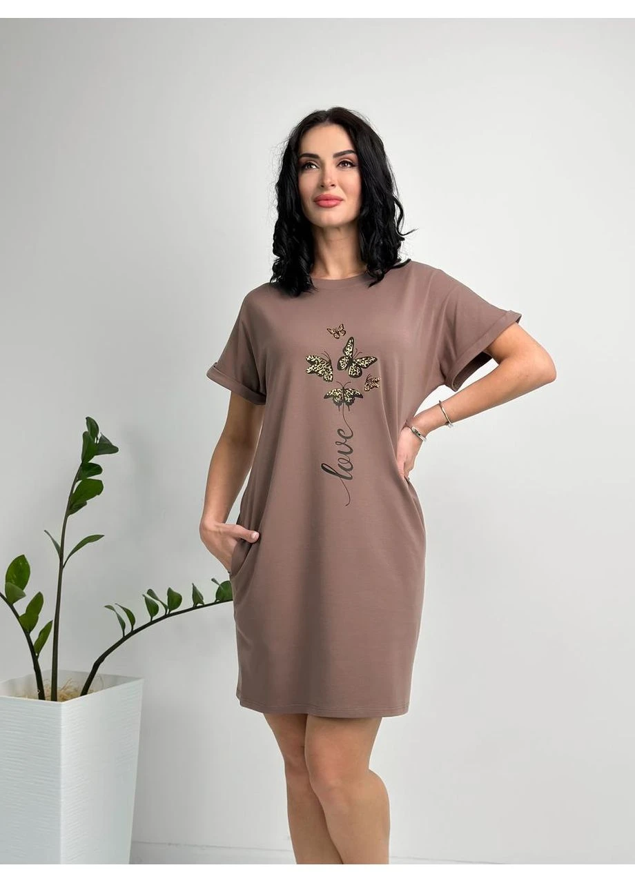Коричнева кежуал сукня Fashion Girl