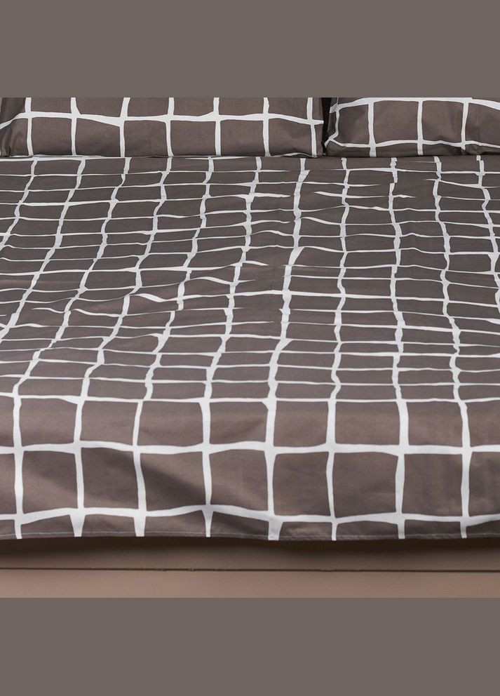 Простыня клетка коричневый цвет 110х160 см (20006 1) Family Linens (315638309)