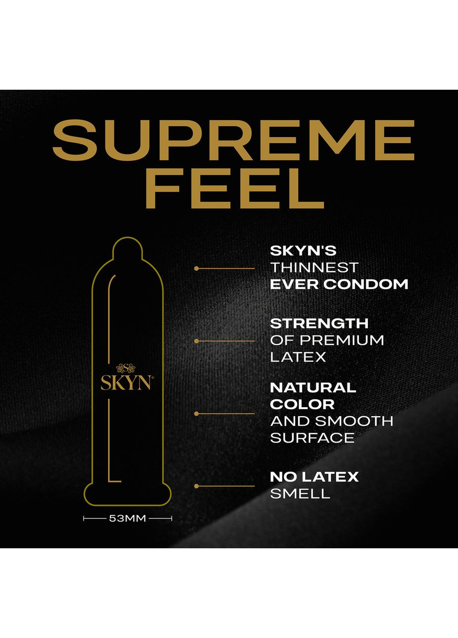 Презервативы Supreme Feel 10 шт – самые тонкие в мире презервативы из полиизопрена SKYN (362671514)