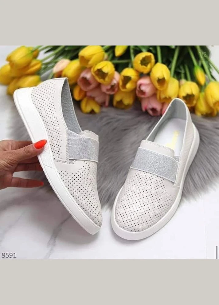 Серебряные лоферы 39 No Brand