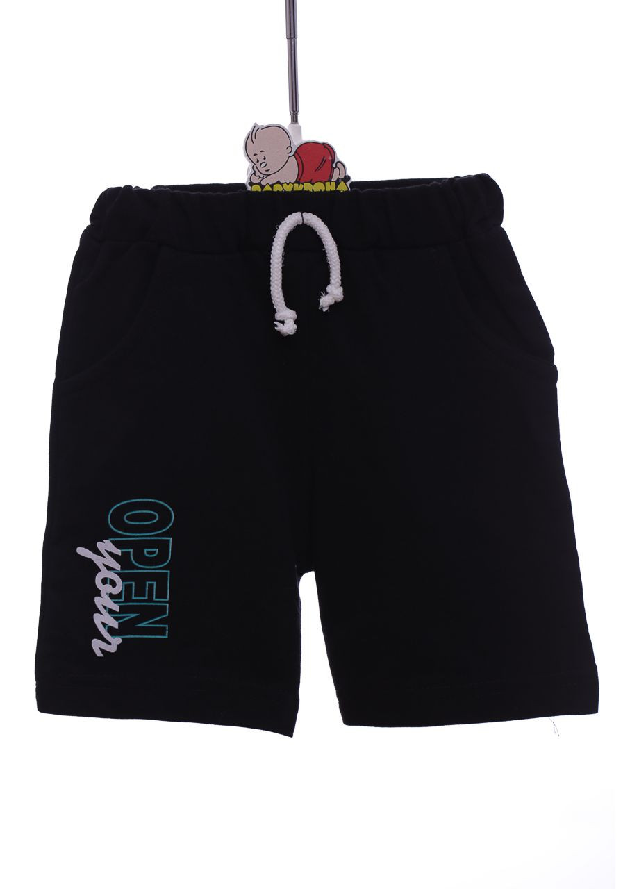 Зеленый летний шорты с футболкой для мальчика трикотажные спорт морская волна 110 см (44844) Beboo