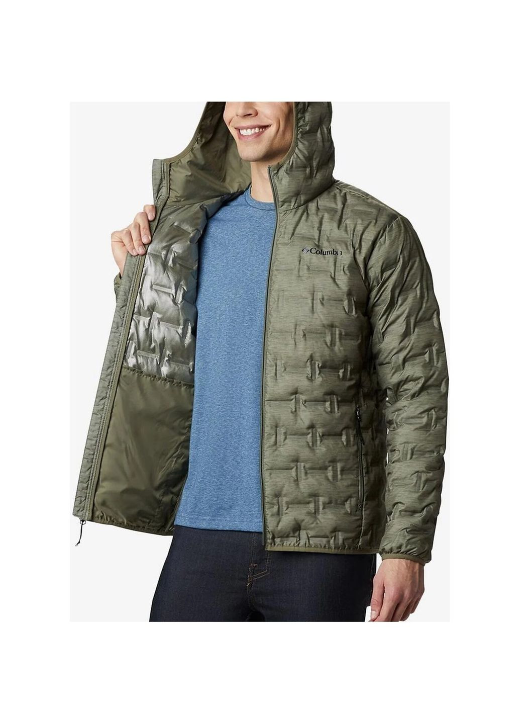 Зеленая куртка мужская delta ridge down jacket s wo0954-397 Columbia