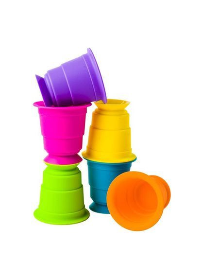Тактильная игрушка Suction Kupz Мягкие чашки, 6 штук () Fat Brain Toys FA183-1 (369718058)