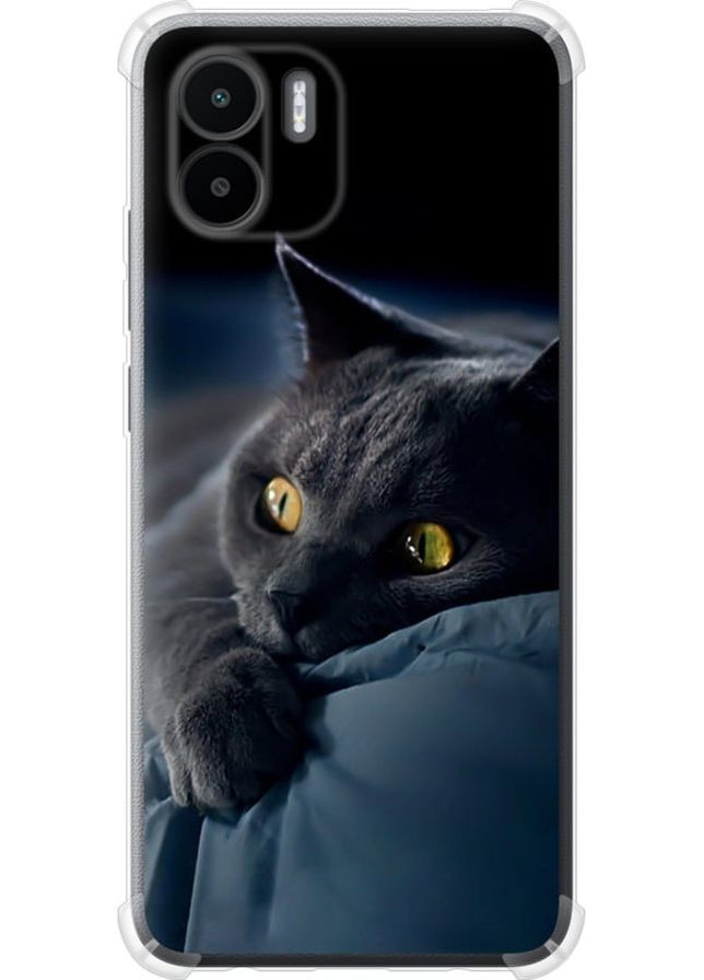 Силіконовий протиударний с посиленими кутами чохол 'Димчастий кіт' для Endorphone Xiaomi Redmi A2 (265226701)