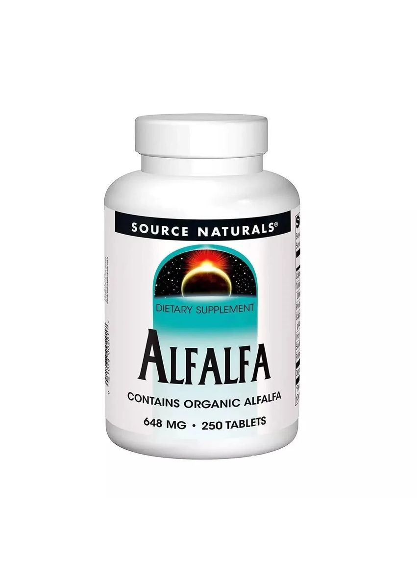 Люцерна 648 мг Alfalfa,, 250 таблеток Source Naturals (361116075)
