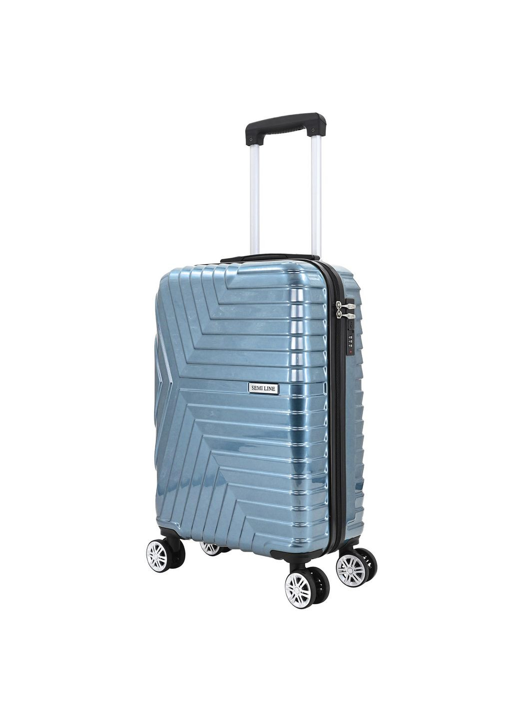Валіза маленька під ручну поклажу 20" (S) Polycarbonate/ABS-Plastic Blue (T5764-1) Semi Line (315593479)