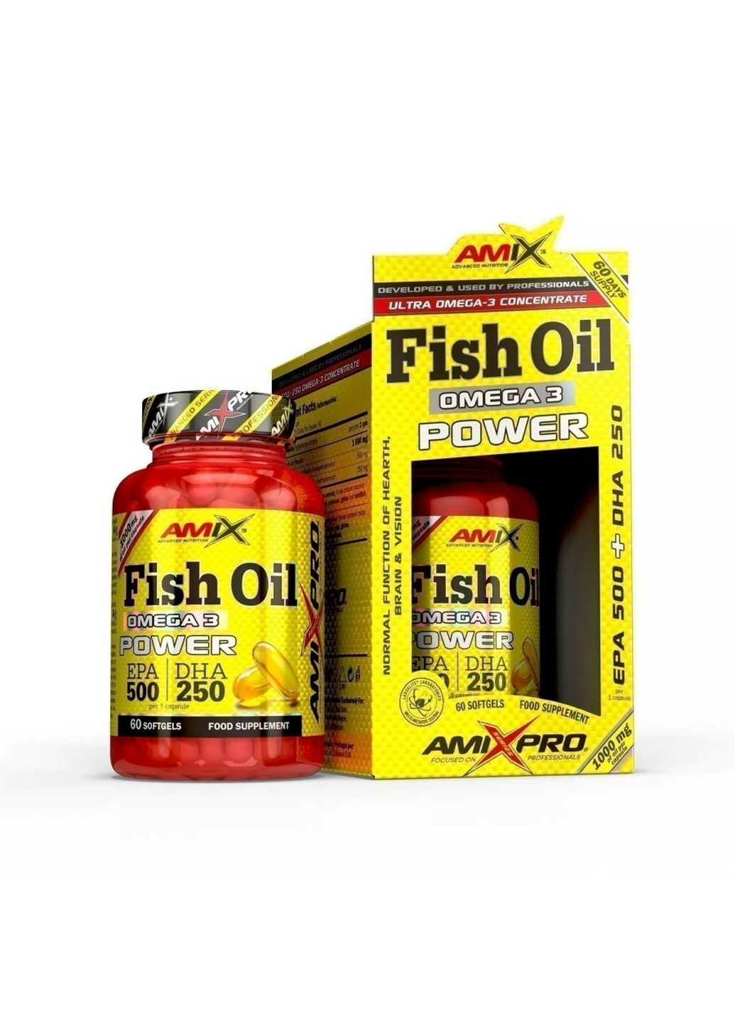 Жирные кислоты Nutrition Fish Oil Omega3 Power, 60 капсул Amix Nutrition (293479687)
