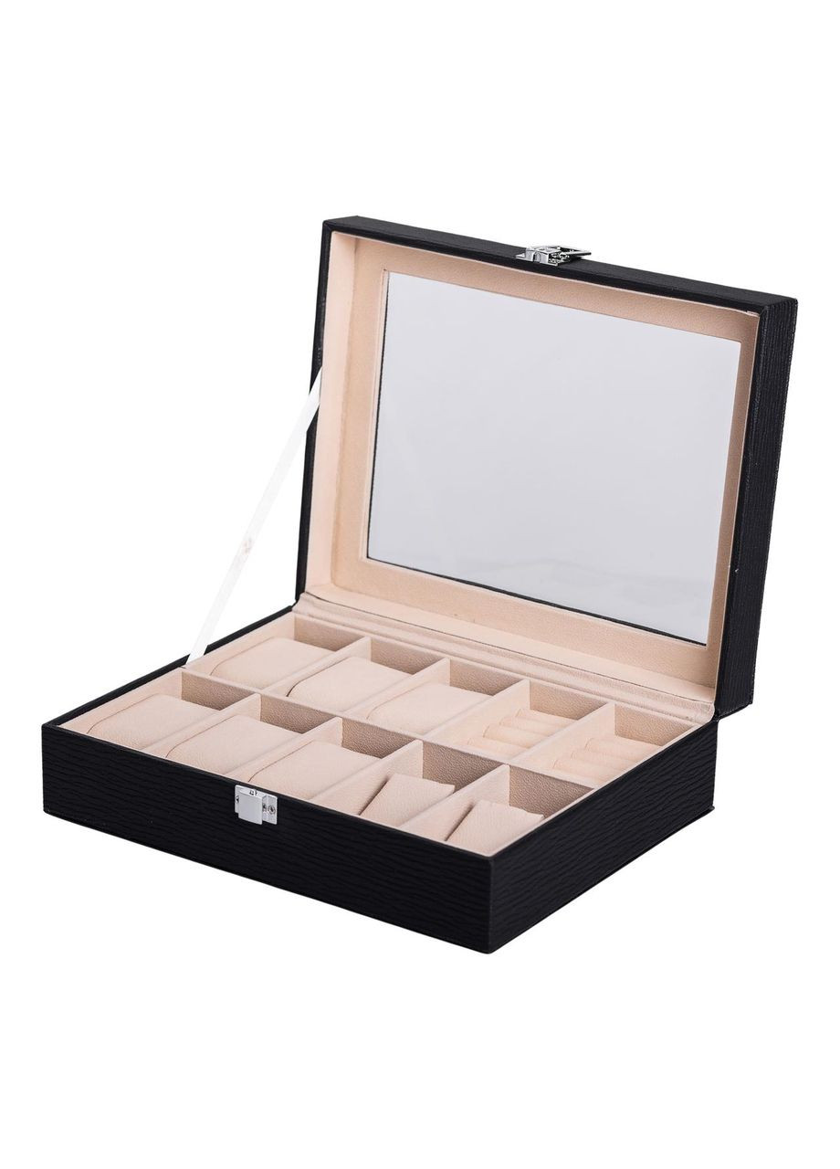 Шкатулка для украшений из эко кожи с зеркалом органайзер для ювелирных изделий HP-5-6B Yiwu (353502581)